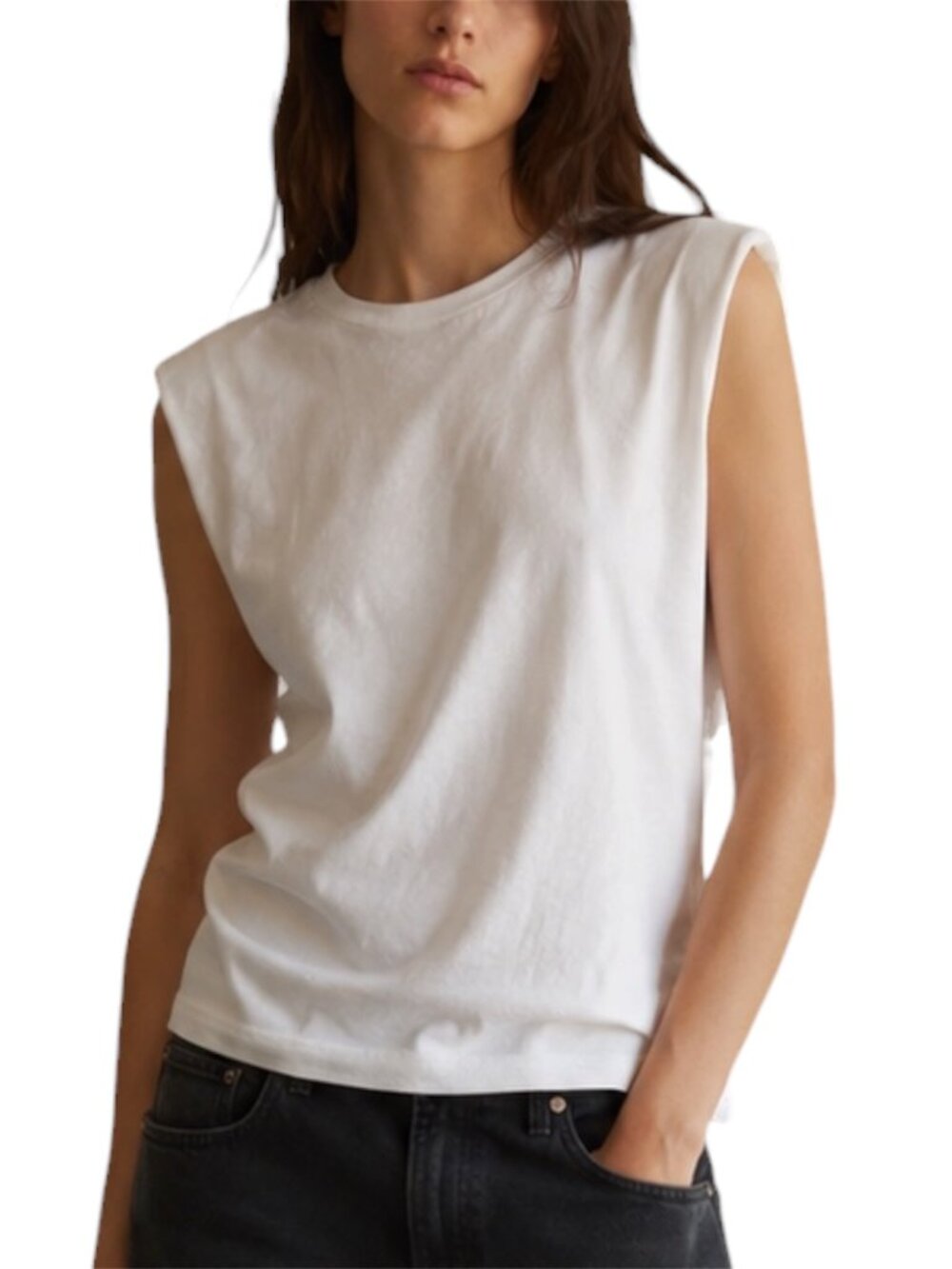 Vero Moda White Sleeveless Muscle Tee